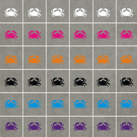 Crabs Stickers (ideal for tiles, glass, ceramics, any flat surface)