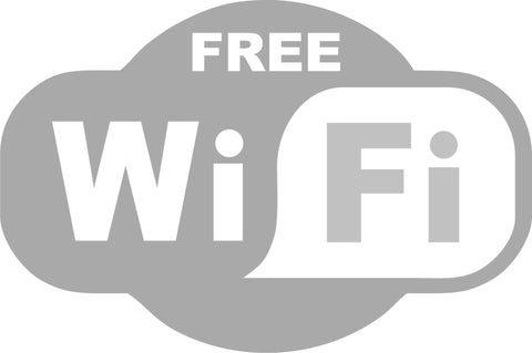 FREE Wi Fi shop sign sticker in Frosted Glass effect vinyl