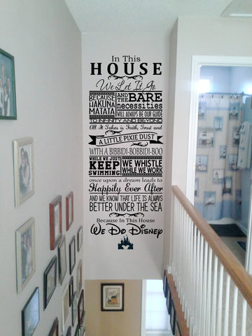 In This House - Wall Art Quote - 140cm x 57cms