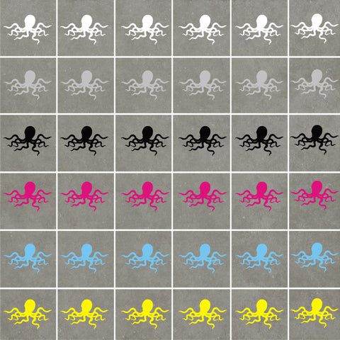 Octopus Stickers (ideal for tiles, glass, ceramics, any flat surface)