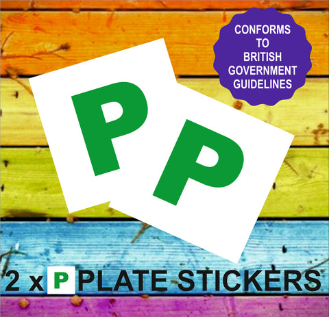 2 X PASSED (new driver) P Plate Stickers