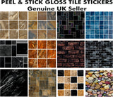 6" MOSAIC TILE STICKERS - transform your Kitchen or Bathroom PEEL & STICK