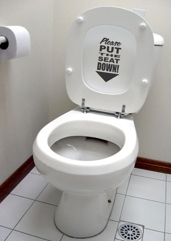 Please put the seat down toilet sticker