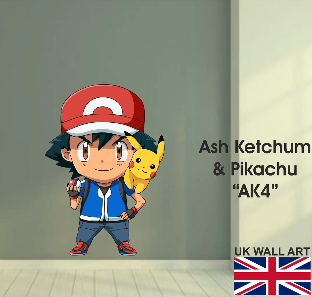 Ash Ketchum & Pikachu Pokemon Wall Art - AK4