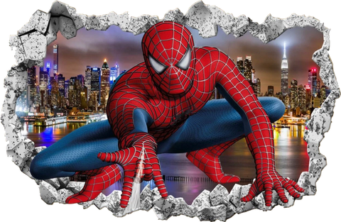 Spiderman 3D Wall Art Sticker (II)