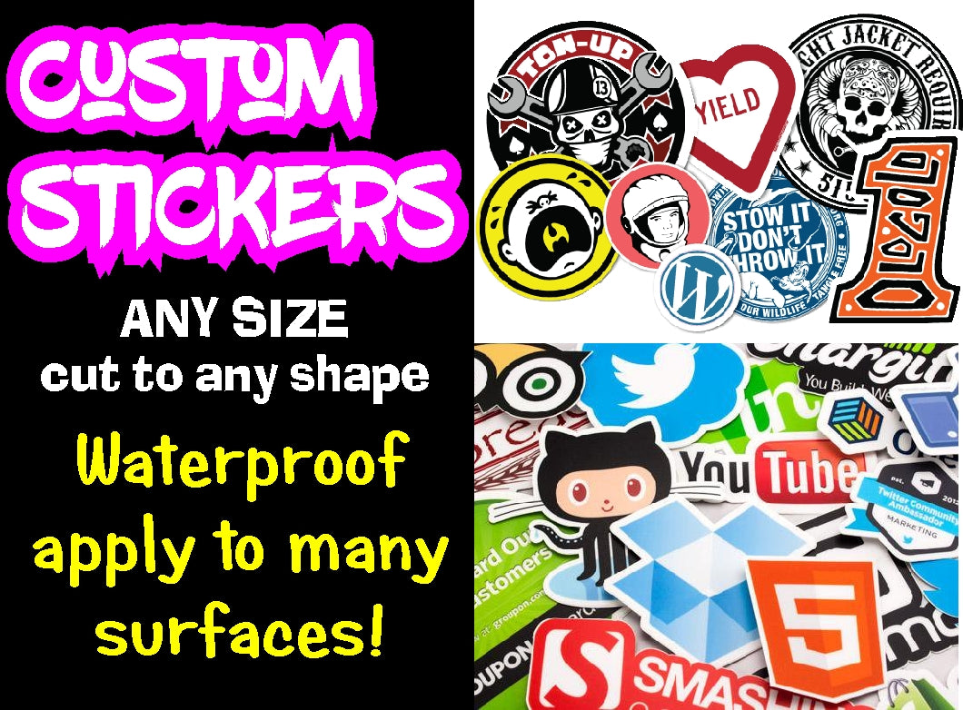 Custom Shaped Stickers – Wall Art Shop