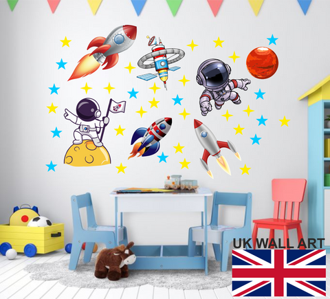 Rockets and Astronauts Wall Stickers
