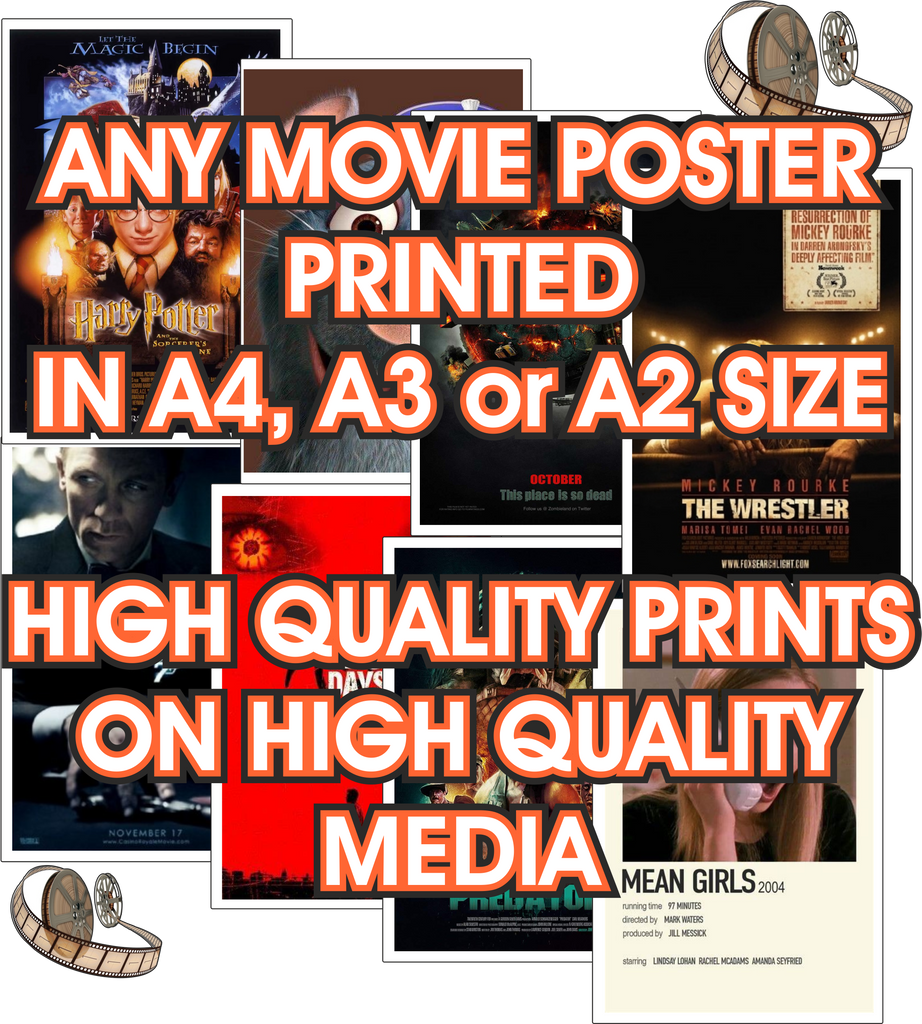 MOVIE POSTERS - A4,A3 or A2 - Any Movie, Any Genre