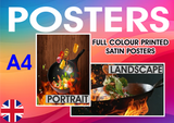 POSTER PRINTING - Any image - in Premium Satin Paper - in A4, A3 or A2