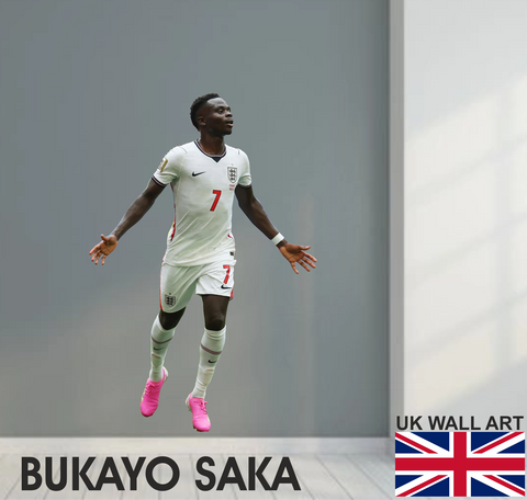 Bukayo Saka Wall Art Sticker - Full Colour
