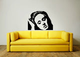 Adele Wall Art Sticker - Profile - Silhouette