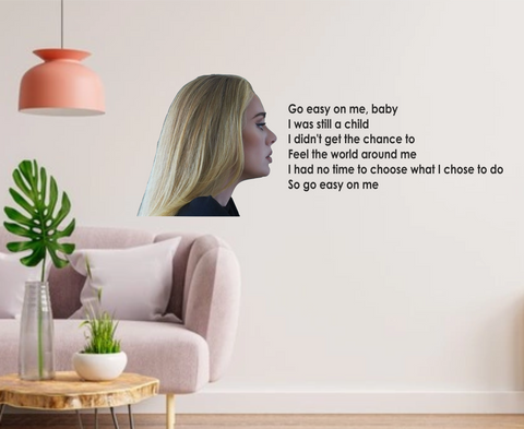 Adele Full Colour image + optional song lyrics