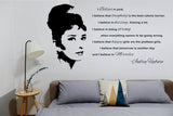 Audrey Hepburn and Famous Quote - Iconic Wall Art Design