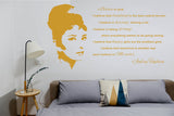 Audrey Hepburn and Famous Quote - Iconic Wall Art Design