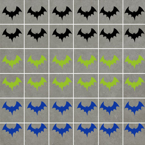 Bat Stickers (ideal for tiles, glass, ceramics, any flat surface)
