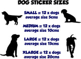 Dog stickers XL size