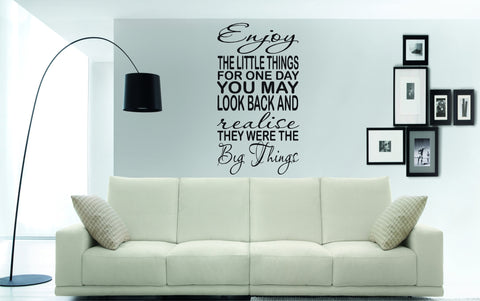 Enjoy the Little Things quote (100cm x 56cms)