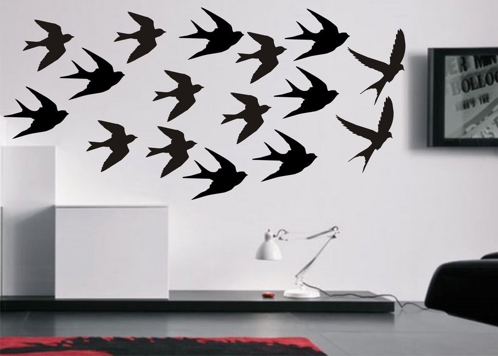 Flying Swallows Birds stickers