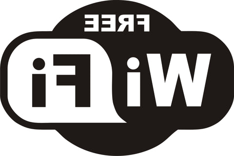 Free Wi Fi Vinyl Sticker (mirrored)