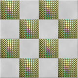 HOLOGRAPHIC MOSAIC TILE STICKERS - 4 x 4" (10 x 10cms)