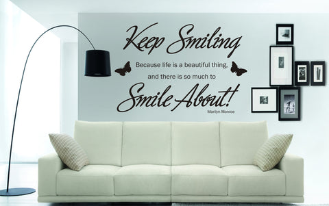 Keep Smiling, famous quote by Marilyn Monroe
