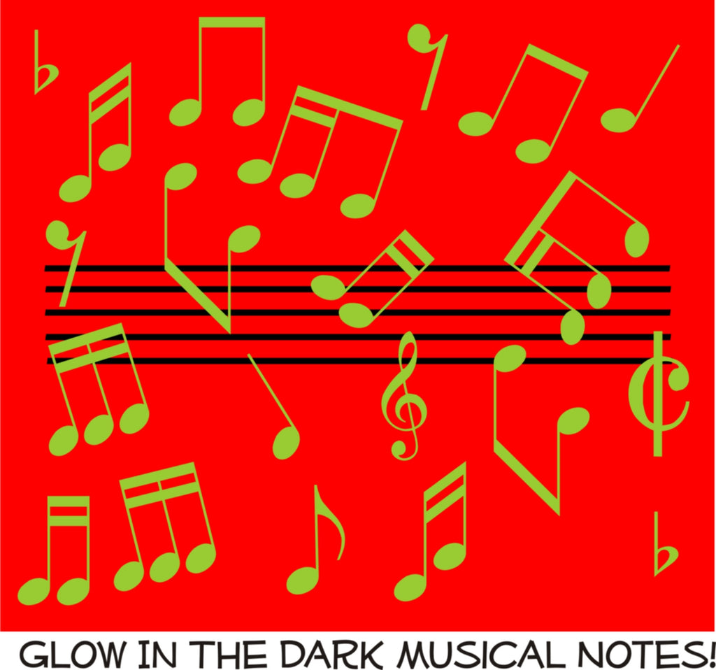 glow in the dark musical notes