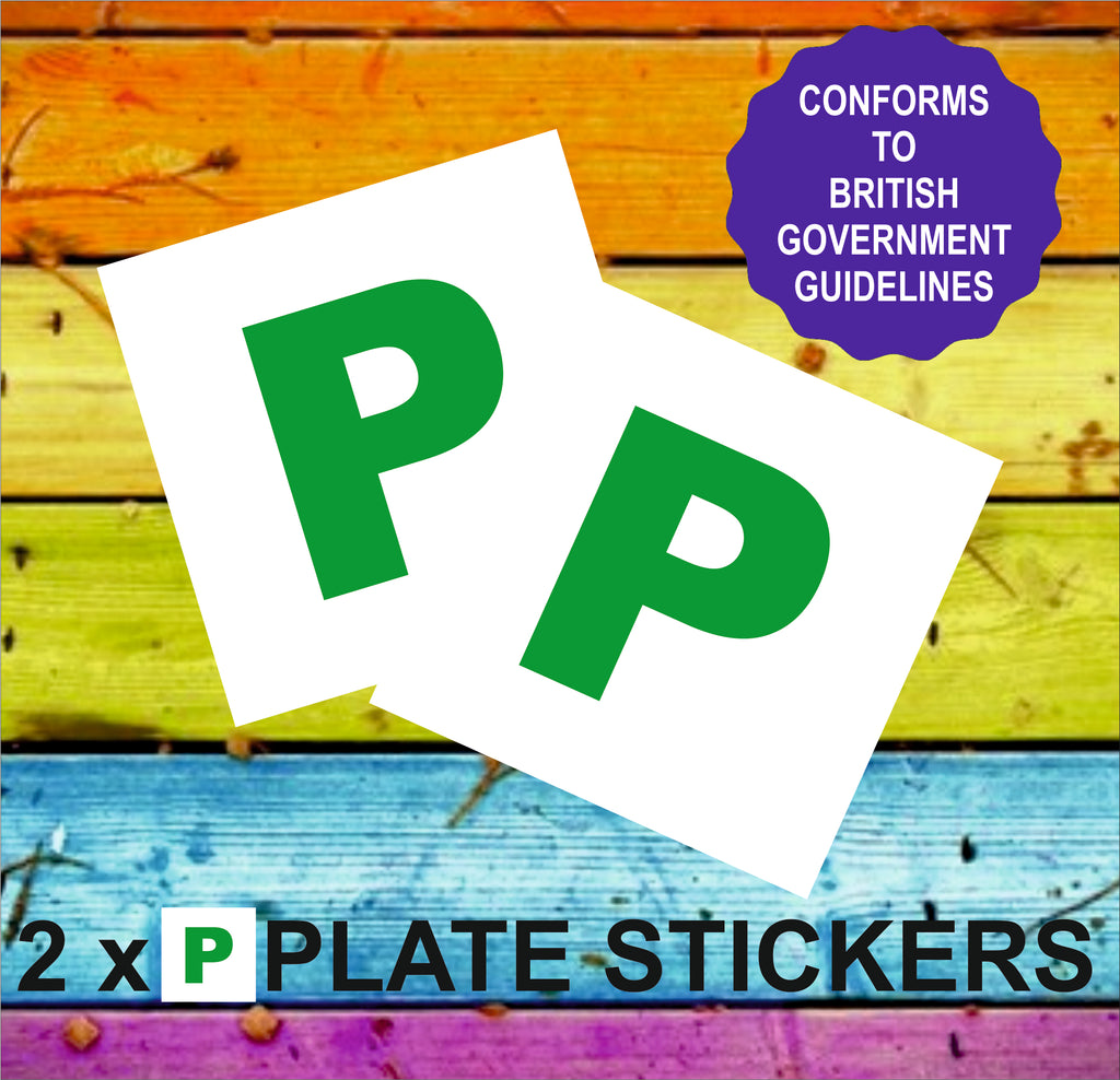 P Plate Stickers
