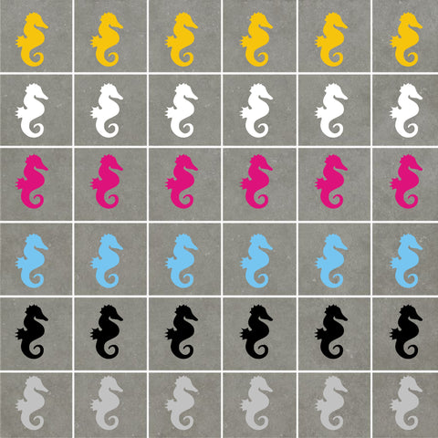 Seahorse Stickers (ideal for tiles, glass, ceramics, any flat surface)