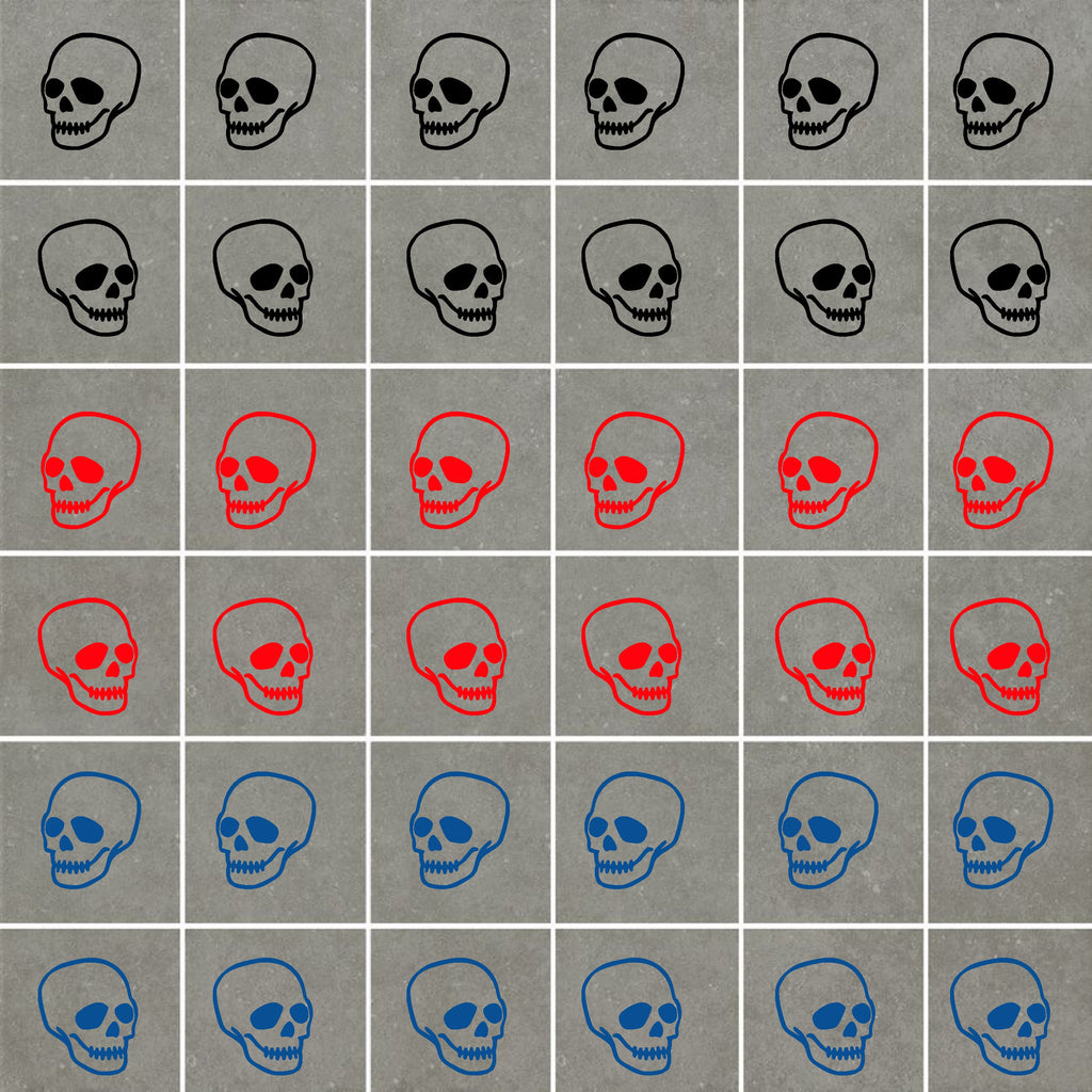 Skull Stickers (ideal for tiles, glass, ceramics, any flat surface)