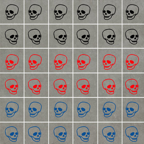 Skull Stickers (ideal for tiles, glass, ceramics, any flat surface)