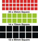 square sticker sizes
