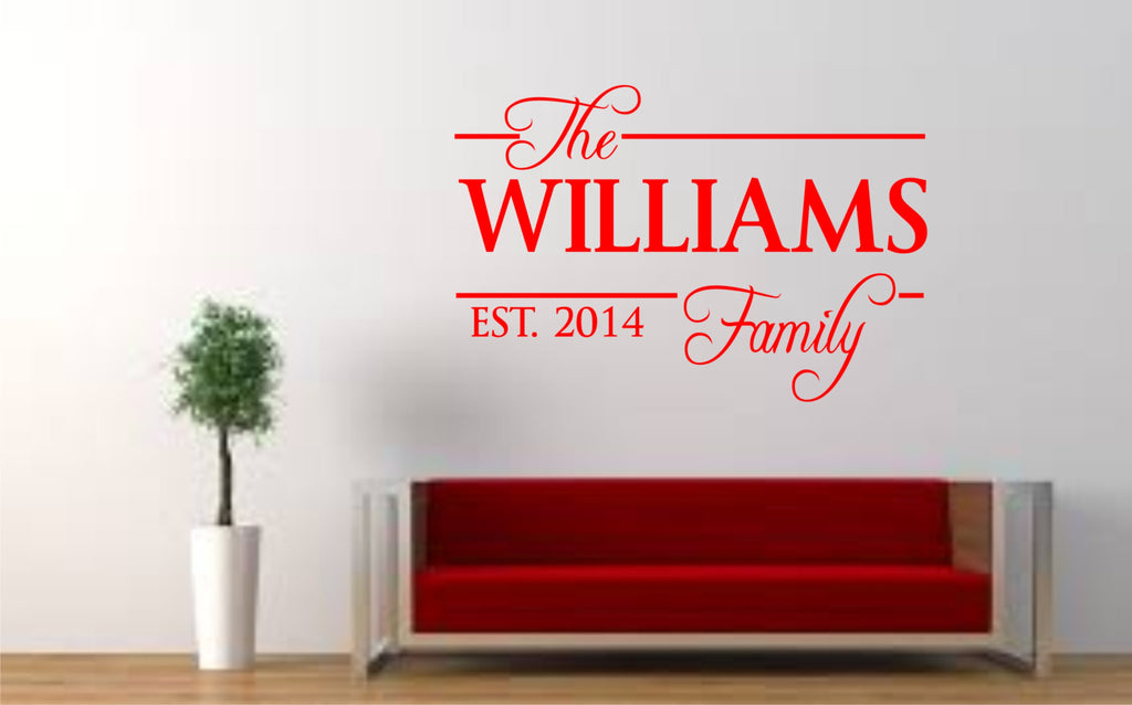 Personalised "The Family" Wall Art Quote