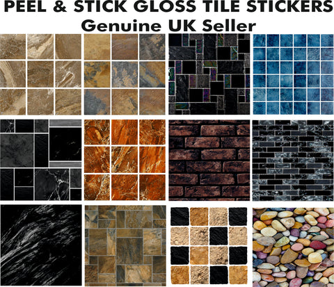 6" MOSAIC TILE STICKERS - transform your Kitchen or Bathroom PEEL & STICK
