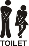 funny toilet entrance sign stickers