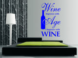 Wine improves with age wall art sticker