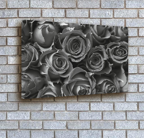 Black & White Roses - A3 Boxed Canvas Print
