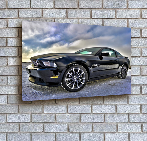 Black Dodge Viper - A3 Boxed Canvas Print