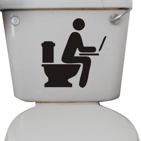 Bathroom Blogger Funny Toilet Sticker