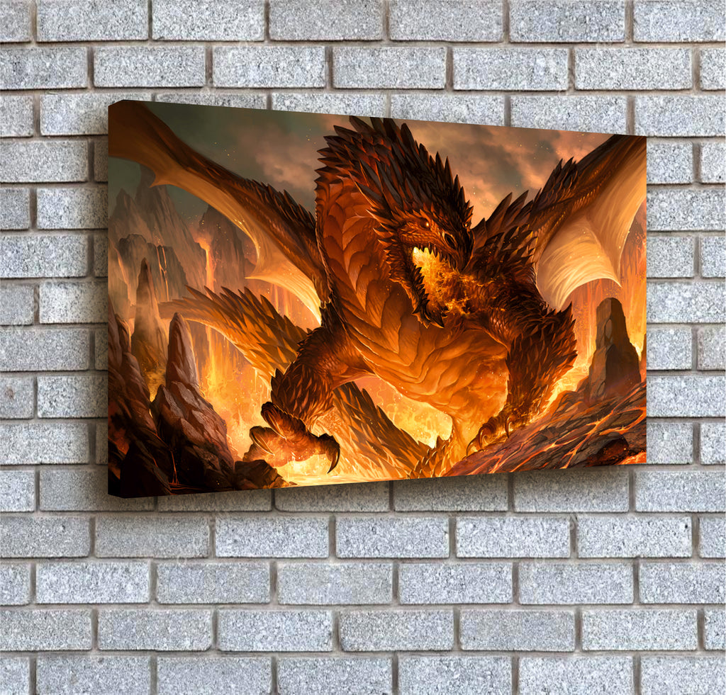Fire Dragon - A3 Boxed Canvas Print