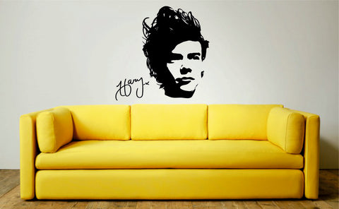 Harry Styles + autograph wall art sticker