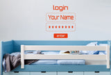 LOGIN - Personalise your Username and Password Sticker!