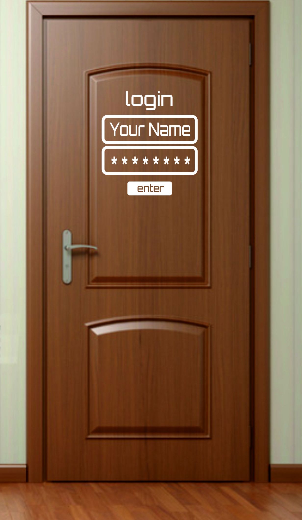 LOGIN - Personalise your Username and Password Sticker! – Wall Art Shop