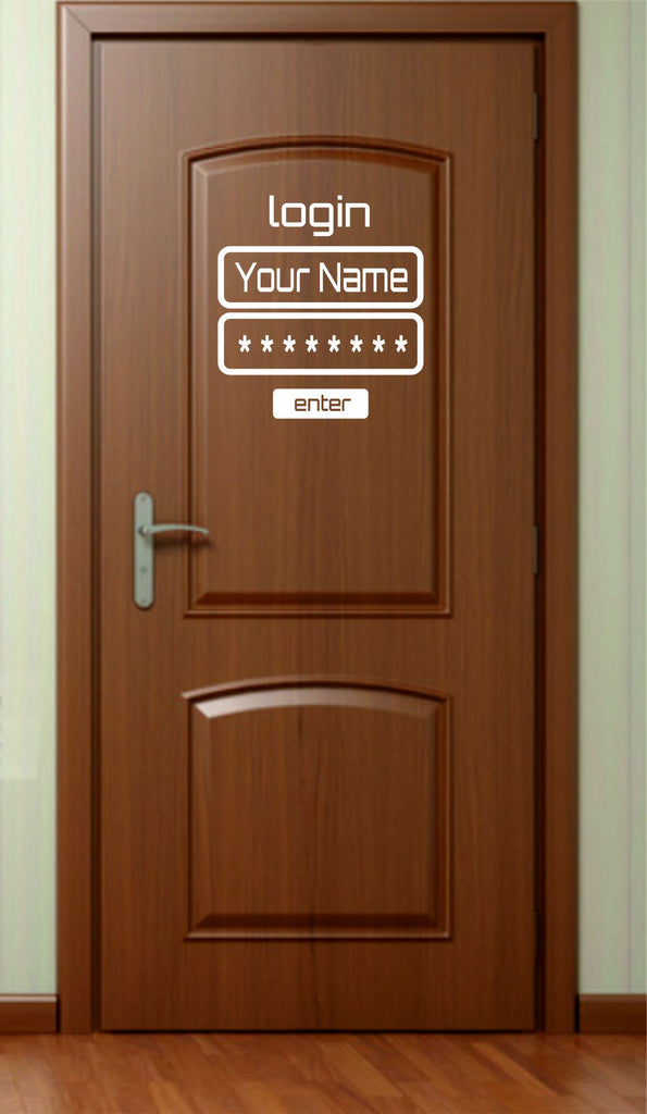 LOGIN - Personalise your Username and Password Sticker!