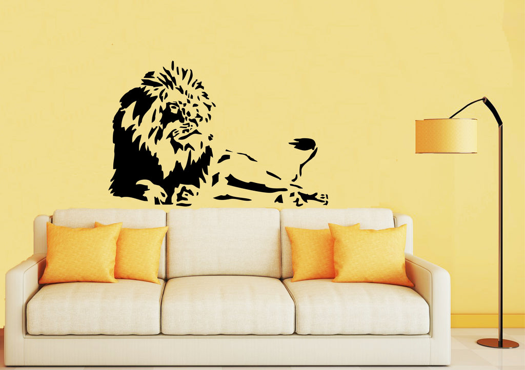 resting lion wall art sticker
