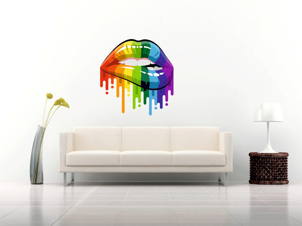 retro rainbow wall sticker