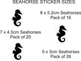 Seahorse Stickers (ideal for tiles, glass, ceramics, any flat surface)