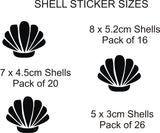 Sea Shells Stickers (ideal for tiles, glass, ceramics, any flat surface)
