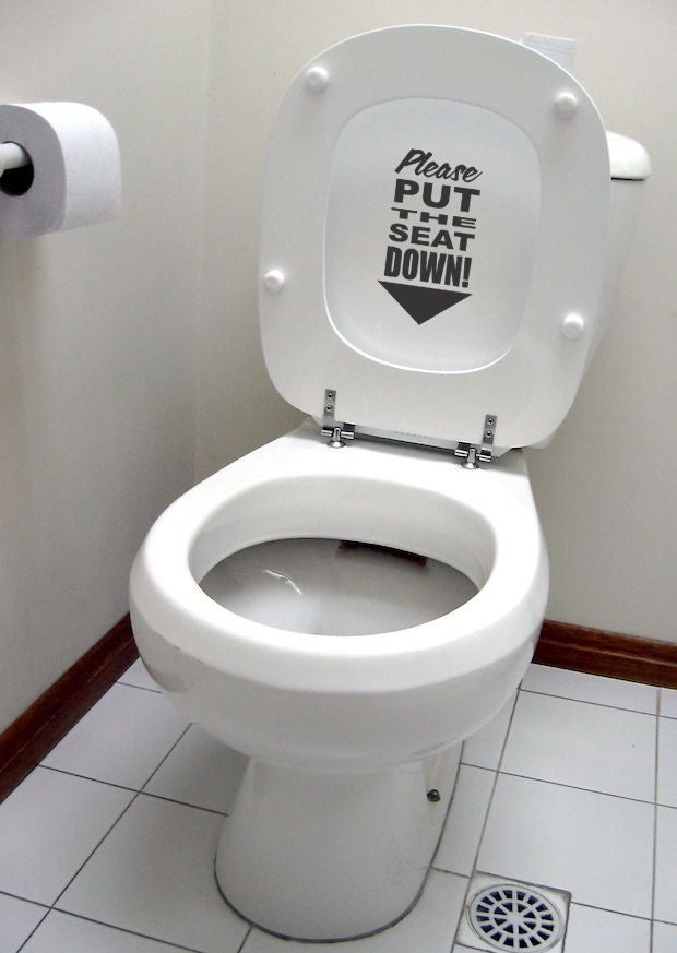 Put the seat down toilet sticker