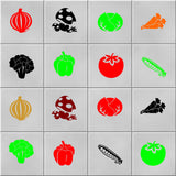 VEGETABLE TILE STICKERS (10cm each - pack of 6)