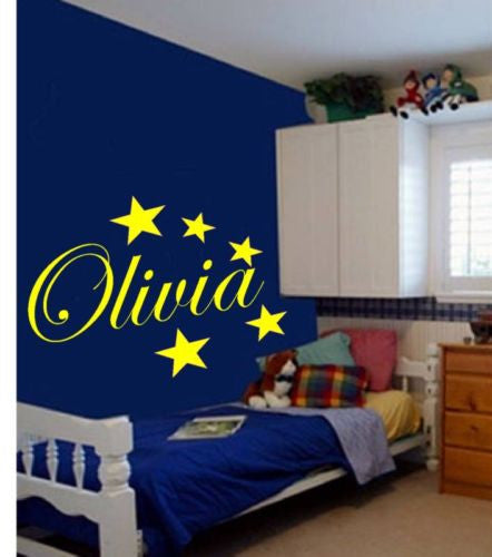 Your Name and Stars wall art stickers